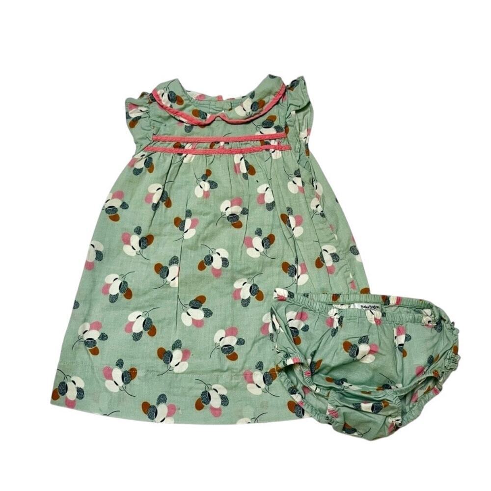 Baby Boden Balloon Print Dress with Peter Pan Collar Size 3-6m